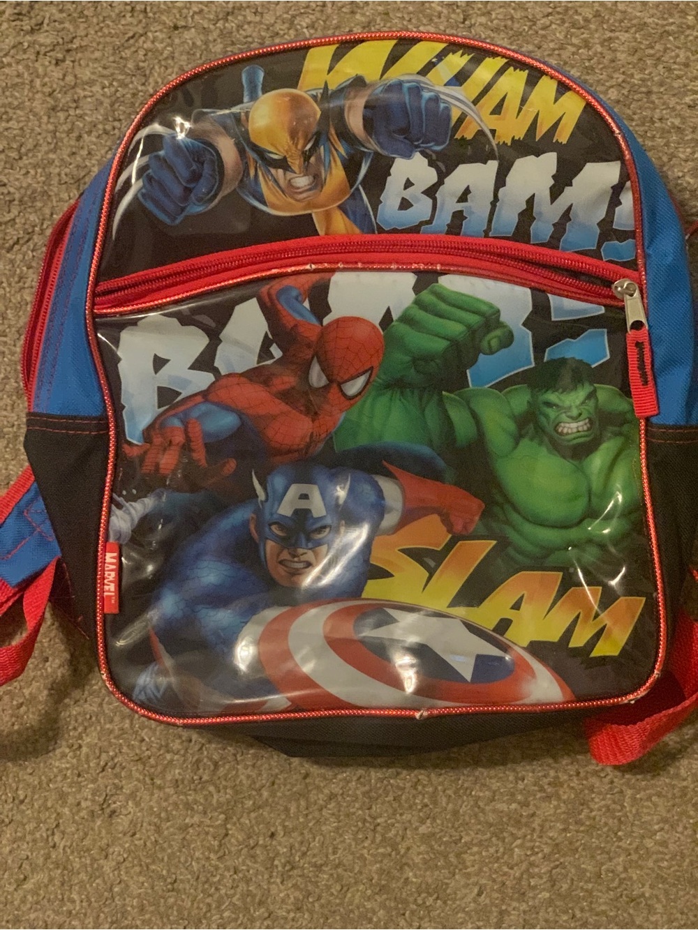 Marvel Kids Superhero Lunch Backpack - Blue, Red & Green